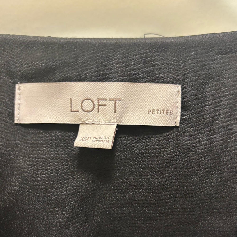 Loft Geo Ruffle Hi-Lo Midi Dress - Picture 4 of 4